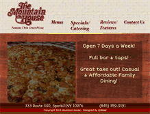 Tablet Screenshot of mountainhousepizza.com